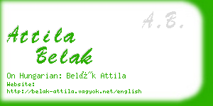 attila belak business card